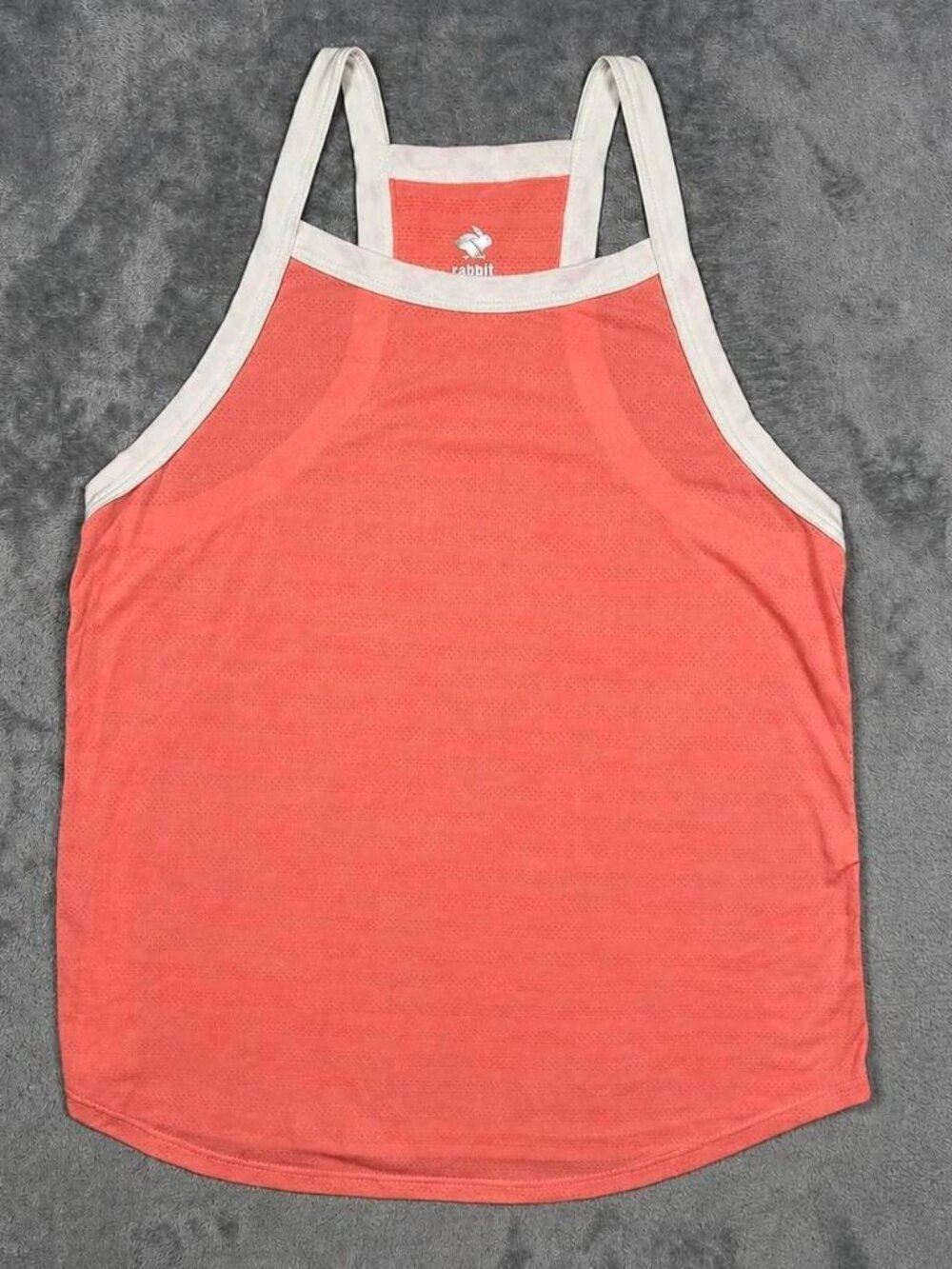 Rabbit Women’s Coral Racerback Running Tank Top Performance Athletic Workout Sma